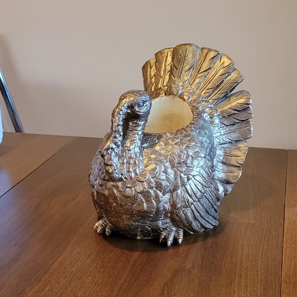 Large Outdoor Turkey Planter Candle Holder Rare made of Resin Vintage NOS - Picture 2 of 12